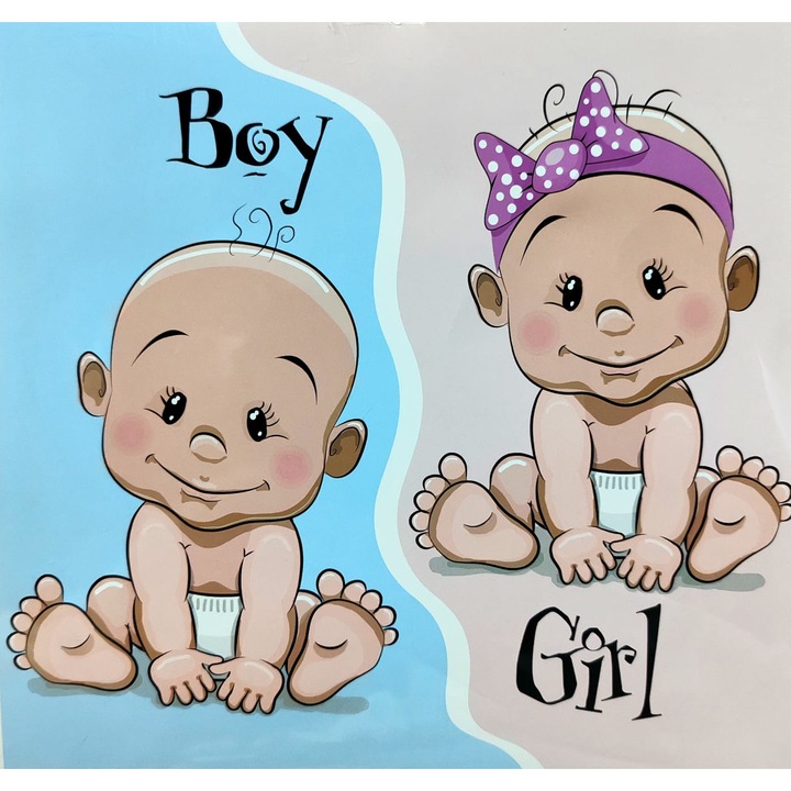 Balon Gender Reveal Jumbo – cu confetti roz/albastru