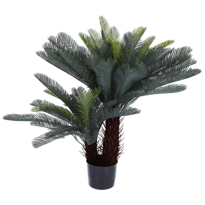 Planta artificiala, JUMI, palma in ghiveci, 90cm, verde, fara intretinere