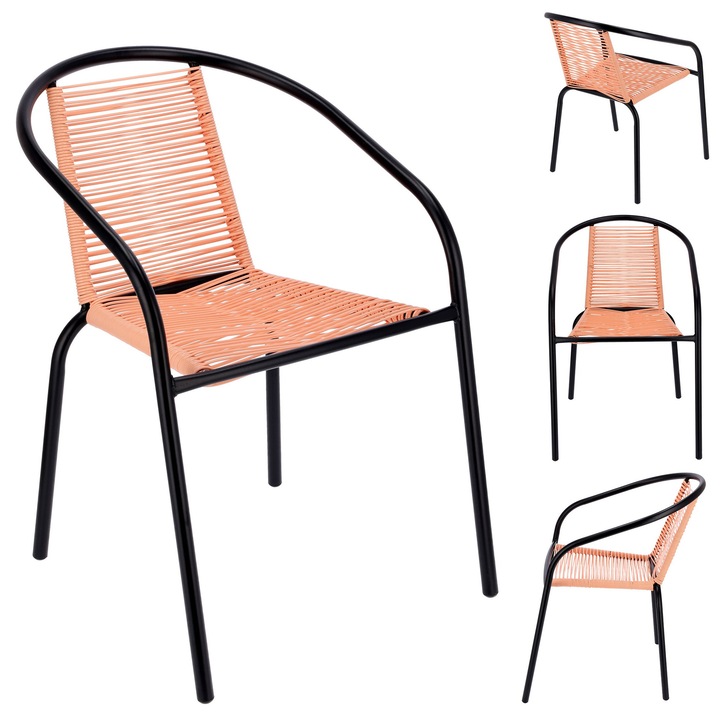 Scaun BISTRO roz, sfoara, 72x50x65cm