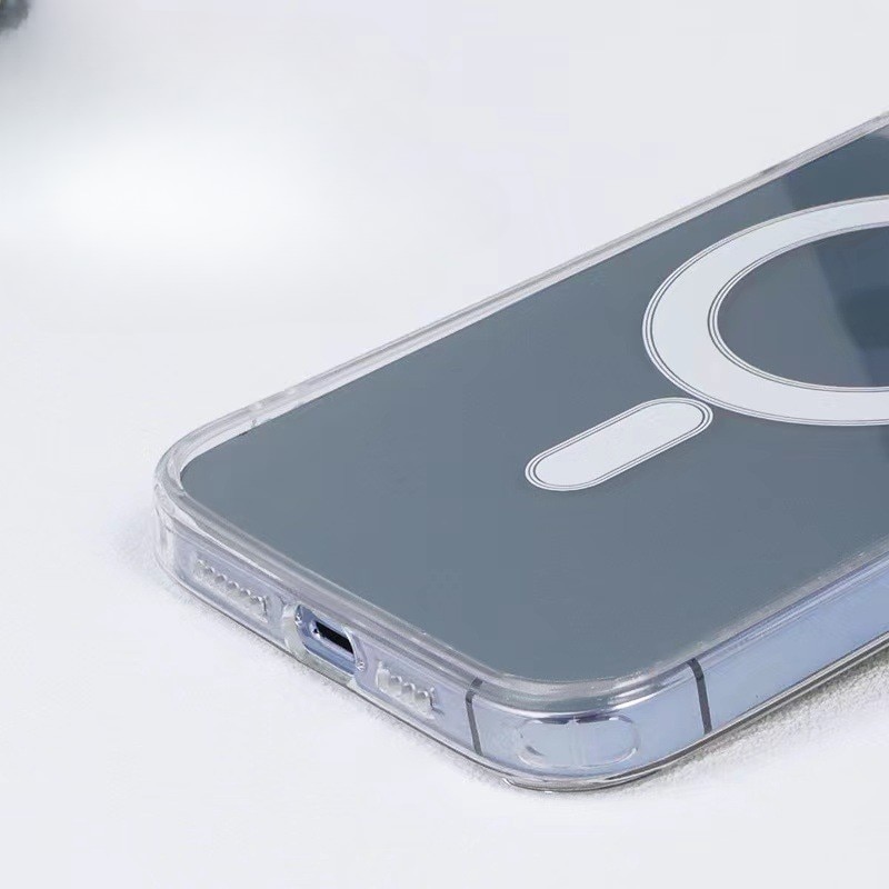 Husa protectie pentru iPhone 12 Pro Max, Flippy, Husa Mag Safe, 2 in 1 Incarcare si Magnet, Silicone, Transparenta