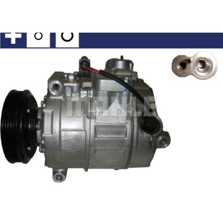 Klímakompresszor MAHLE ACP 167 000S, tömítőgyűrűvel, 12V, 4 horony, 28x13mm