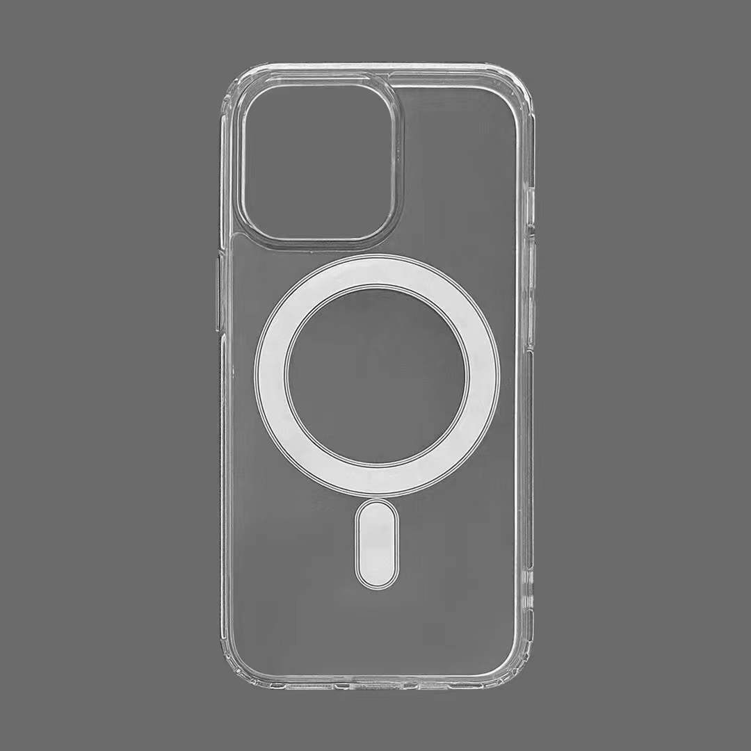 Husă Silicon MagSafe pentru iPhone 14 Pro, By Fitilomania, Antishock, Rezistentă la zgârieturi, Transparentă