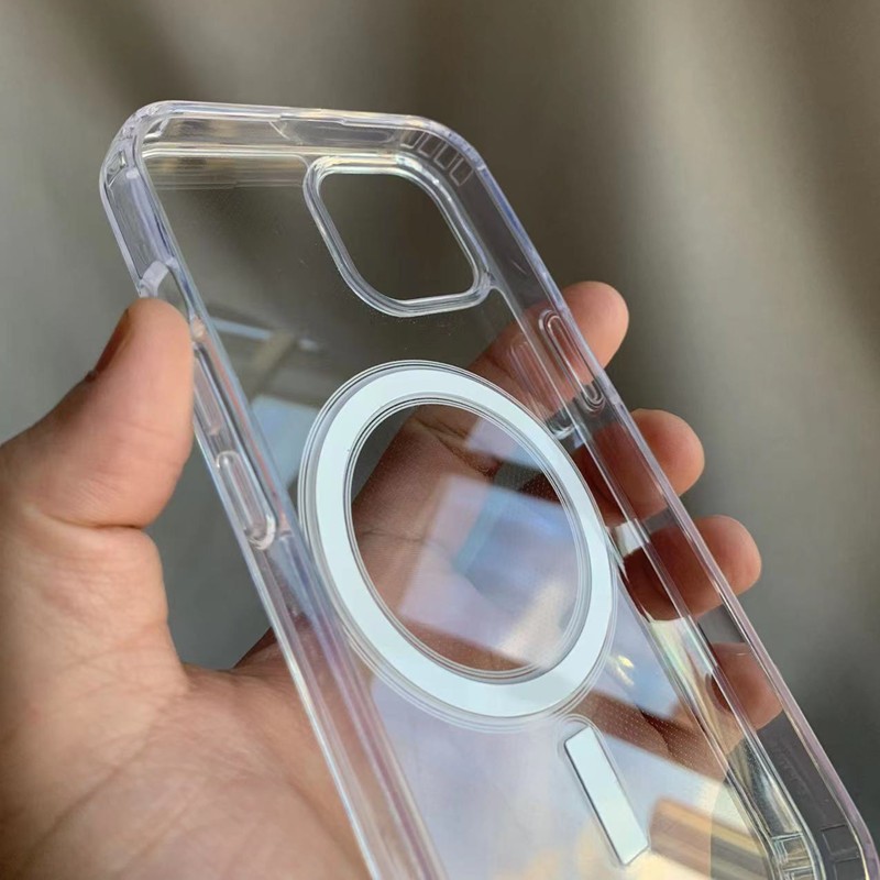 Husă Silicon MagSafe pentru iPhone 14 Pro, By Fitilomania, Antishock, Rezistentă la zgârieturi, Transparentă
