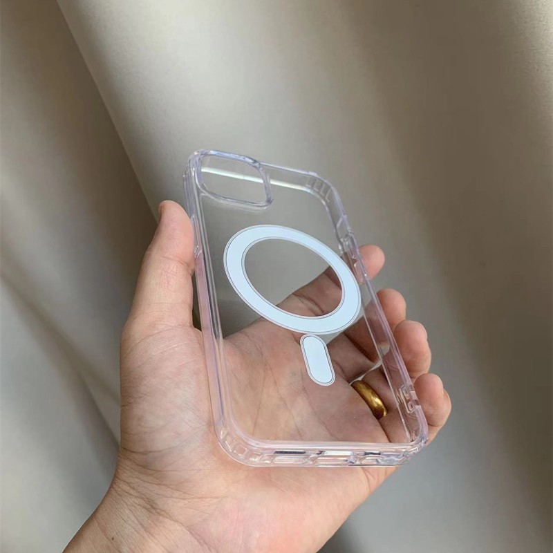 Husă Silicon MagSafe pentru iPhone 14 Pro, By Fitilomania, Antishock, Rezistentă la zgârieturi, Transparentă