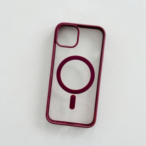 Husa MagSafe pentru Apple iPhone 11, Full Cover, Frosted Acrylic Color Big Hole, Magnetica, Incarcare Wireless, Flippy, Mov
