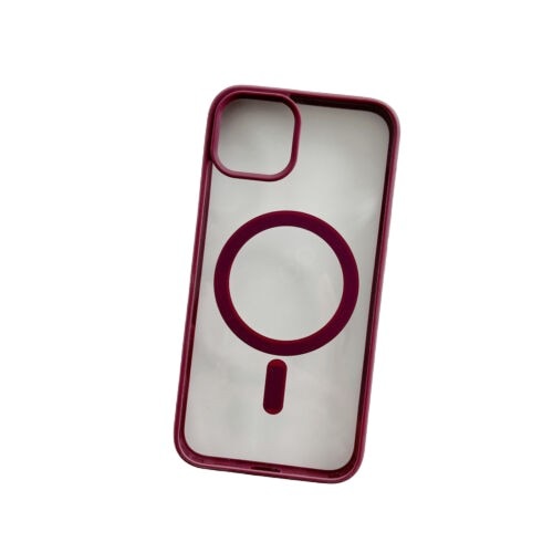 Husa MagSafe pentru Apple iPhone 11, Full Cover, Frosted Acrylic Color Big Hole, Magnetica, Incarcare Wireless, Flippy, Mov