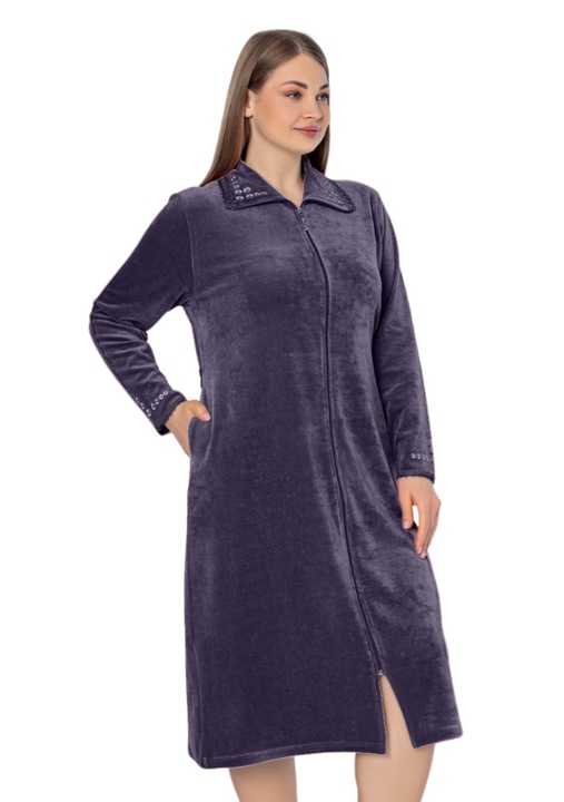 Halat Dama, Bogdana, bumbac, roz pudra, XL INTL, Mov