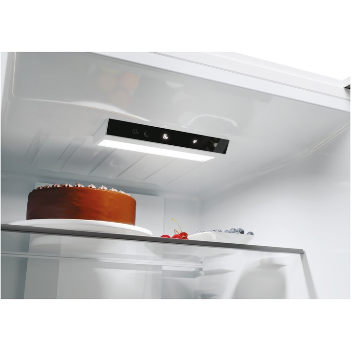 Combina frigorifica Candy ECN2CQTEX186, No Frost, 355 l, H 185 cm, Clasa E, Wi-Fi, inox