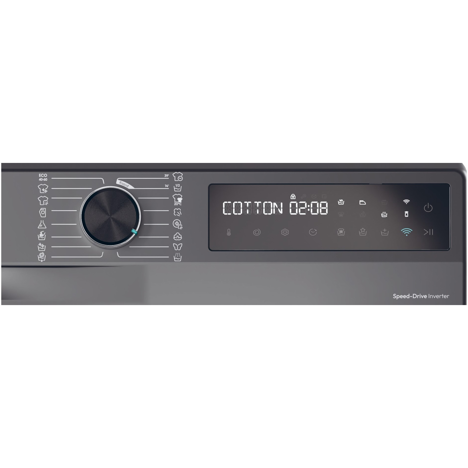 Masina de spalat rufe Candy ProWash 500 BR 410B8G-S, 10 kg, 1400 RPM, 16programe, Motor Inverter, Steam, Touch display, Soft Drum, Dual Spray, Wifi, Clasa A, Antracit