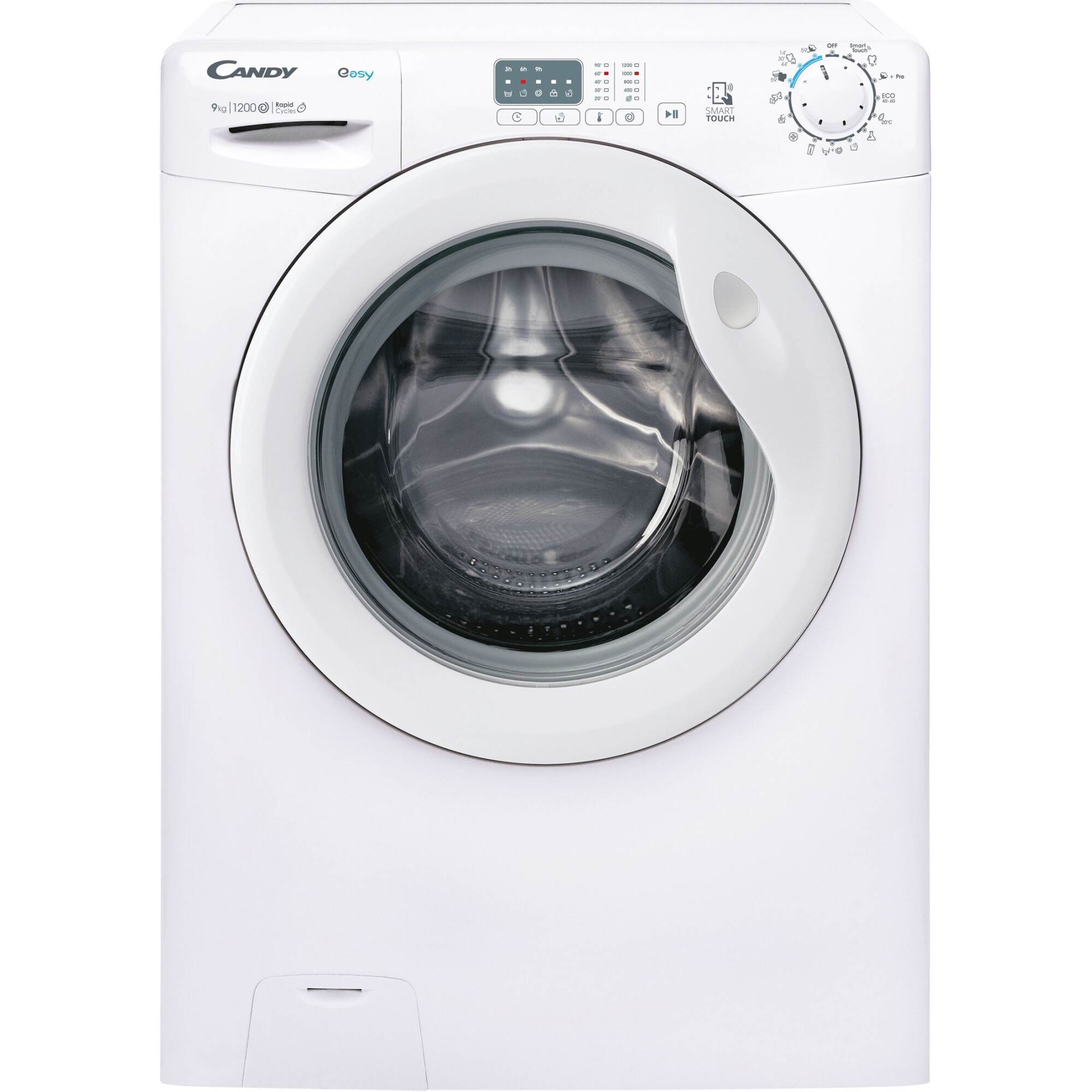 Masina de spalat rufe Candy Easy EY 1291DE/1-S, 9kg, 1200 RPM, Clasa D, Alb