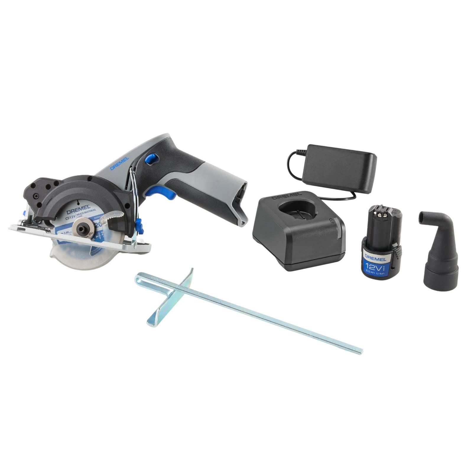 Fierastrau circular pe acumulator Dremel CS12V-S1, 12 V, 85 mm diametru disc, 5.000 RPM, acumulator, incarcator