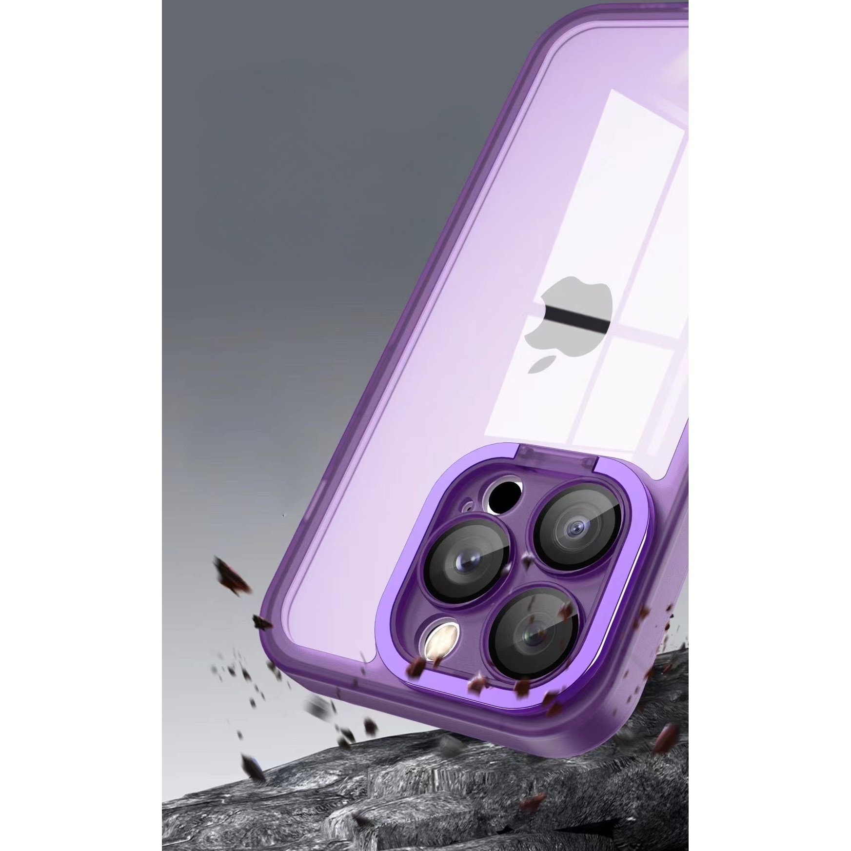 Husa protectie pentru Samsung A03 Electroplated cu suport pentru camera, 1.5 mm grosime, protectie c