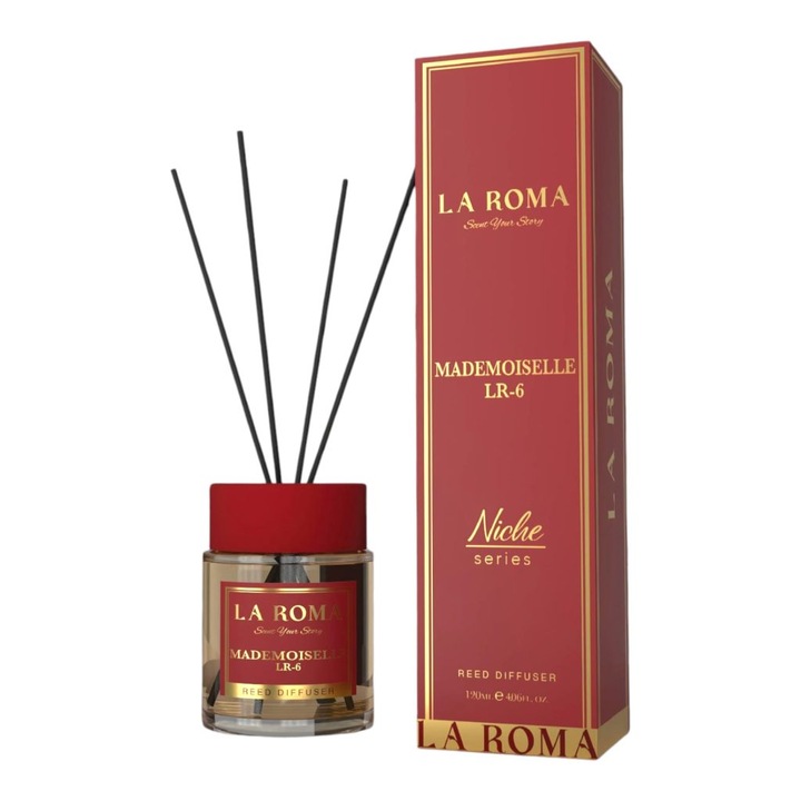 Odorizant camera cu bete La Roma Niche LR 6 – Mademoiselle 120ml