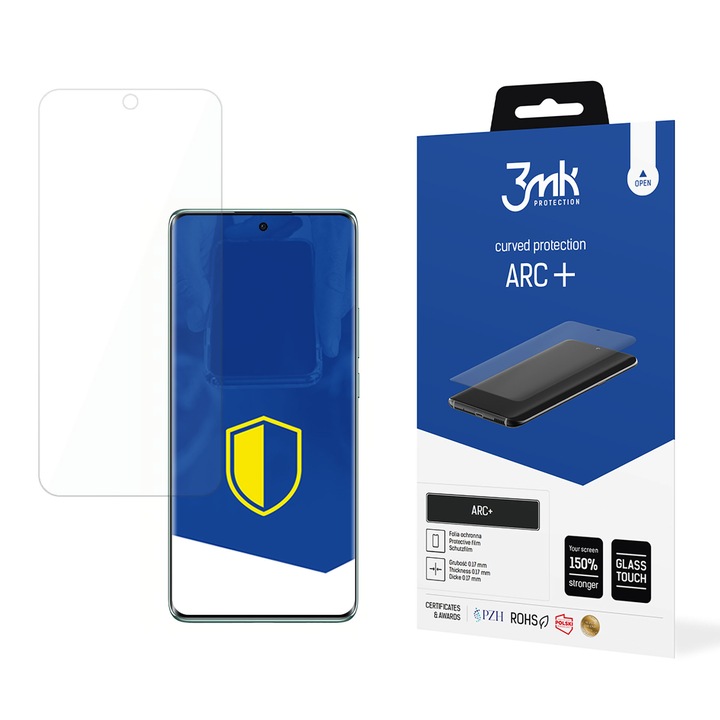 Folie protectie telefoane 3mk ARC+, transparenta, auto-regenerare, 0,17mm, compatibila cu HUAWEI PURA 70 PRO / 70 PRO+