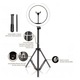 Lampa circulara SkyTechs® ring light 25 cm SMD 116 x LED stativ masa trepied photo studio suport 2 smartphone selfie makeup Lamp 3 moduri de lumina cu telecomanda selfie bluetooth