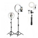 Lampa circulara SkyTechs® ring light 25 cm SMD 116 x LED stativ masa trepied photo studio suport 2 smartphone selfie makeup Lamp 3 moduri de lumina cu telecomanda selfie bluetooth
