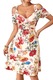 Rochie florala de vara, eleganta, cu umerii goi