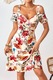 Rochie florala de vara, eleganta, cu umerii goi