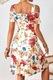 Rochie florala de vara, eleganta, cu umerii goi