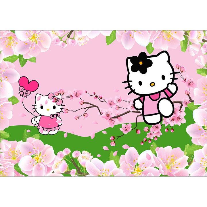 Fototapet copii Hello Kitty, autoadeziv, multicolor, 250 x 400 cm