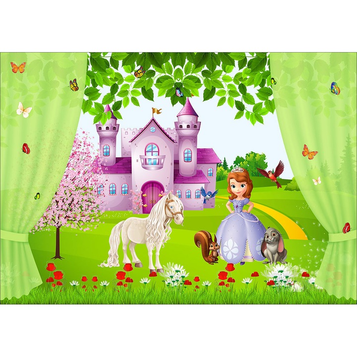 Fototapet Copii, Printesa Sofia, autoadeziv, multicolor, 80x120 cm