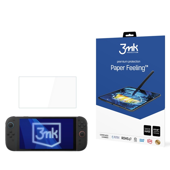 3MK Paper Feeling защитно фолио за Nintendo Switch 2, лесно за почистване, прозрачно