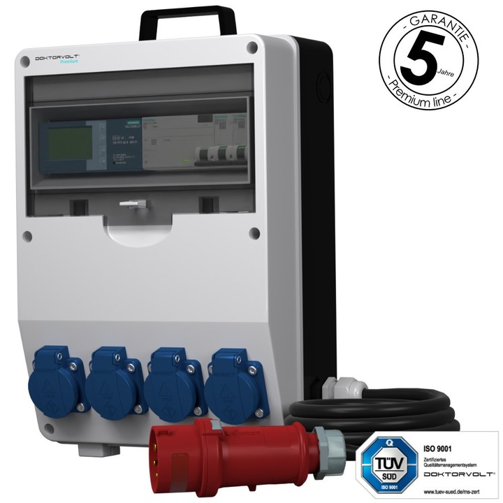 Tablouri electrice, pTD-S/FI 4x230V, 4 gniazda Mennekes, protectie IP54, cu contor de energie EEG, dimensiuni 360x260x125mm