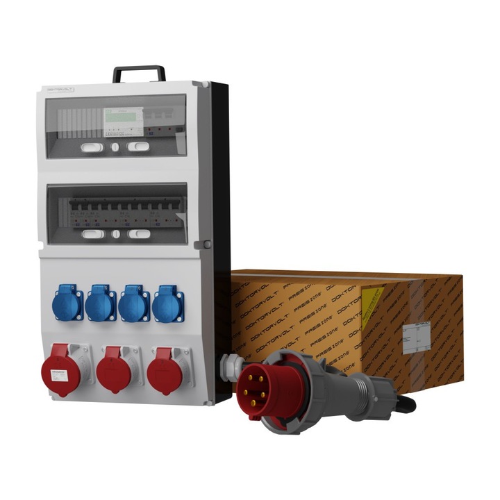 Tablouri electrice, eXT-S/FI 32A, 2x16A, 4x230V, cu cablu 5x10mm2, IP44, dimensiuni 535x290x200mm, set