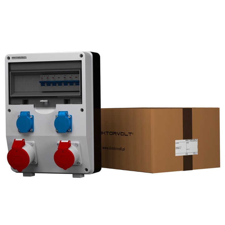 Tablouri electrice ECO-S 32A 16A 2x230V, 1x400V 32A, 1x400V 16A, gri, 360x250x200mm