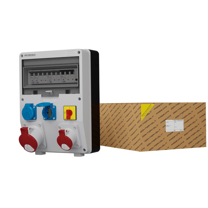 Tablou de distributie pentru cladiri cu separator DV-S/FI Doktorvolt, 32A, 16A, 2x230V, Schuko