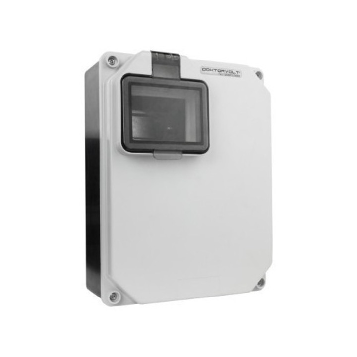 Obudowa rozdzielnicy 4 module, IP44, gri/negru, 240,5x180x110mm