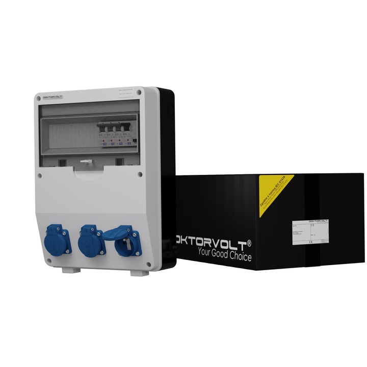 Tablou de distributie pentru cladiri TD-S/FI 3 prize Doktorvolt, 230V