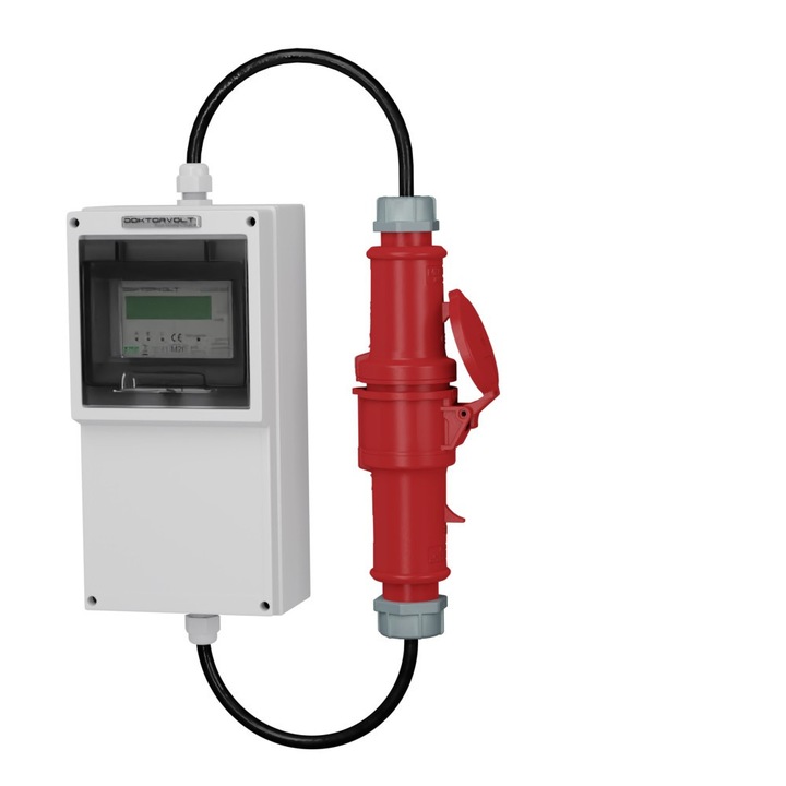 Contor electric mobil MID, Doktorvolt, Cablu 5x4mm2, 32A, Multicolor