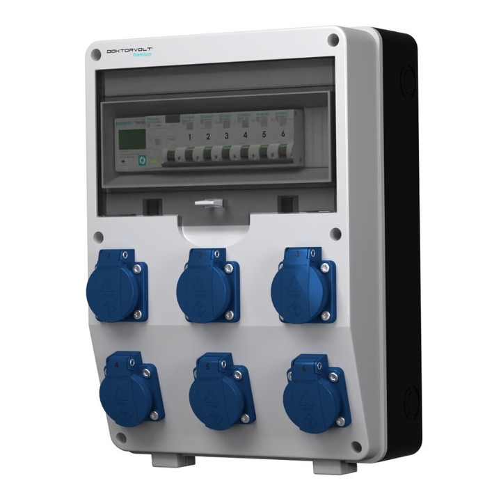 Tablou electric, Doktorvolt, 230V, IP65, Gri