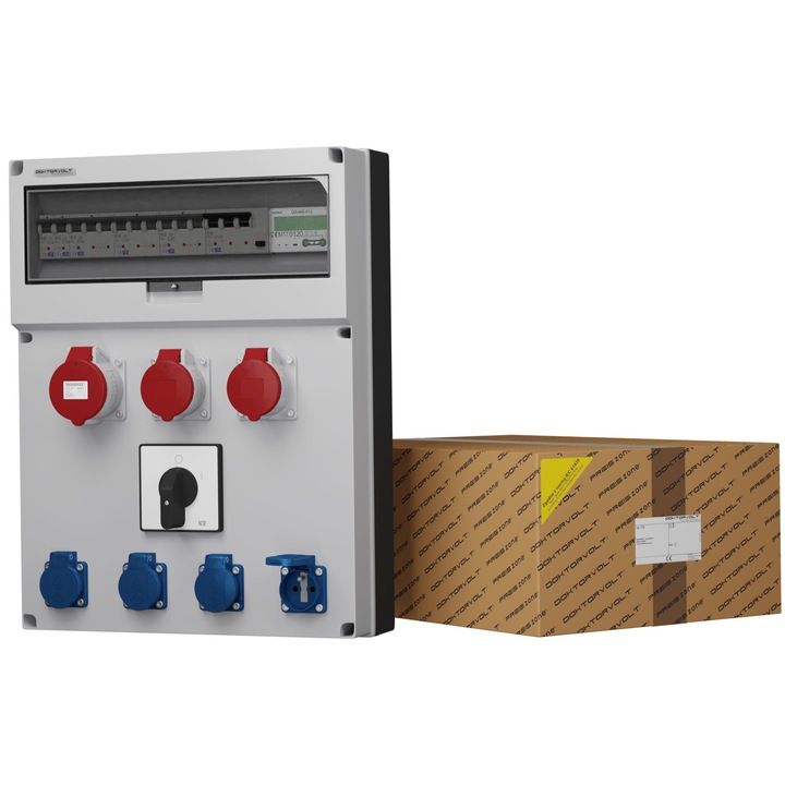 Tablouri electrice, GR-S/FI 32A, 2x16A, 4x230V, cu licutar MID, 400x515x135mm, IP44, set