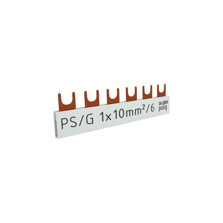 Bara colectoare tip pieptene PS/G monofazata, Doktorvolt, 6 module, 10 mm², 63 A
