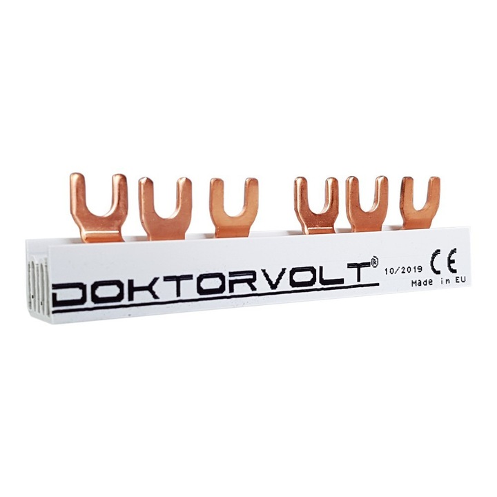 Háromfázisú PS/G fésűs gyűjtősín 6 Doktorvolt modullal, 12 mm2, 80 A
