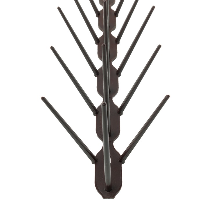 Cutite de plastic repelent pentru pasari Doktorvolt, 34cmx3cmx9.5cm, maro, protectie eficienta impotriva pasarilor