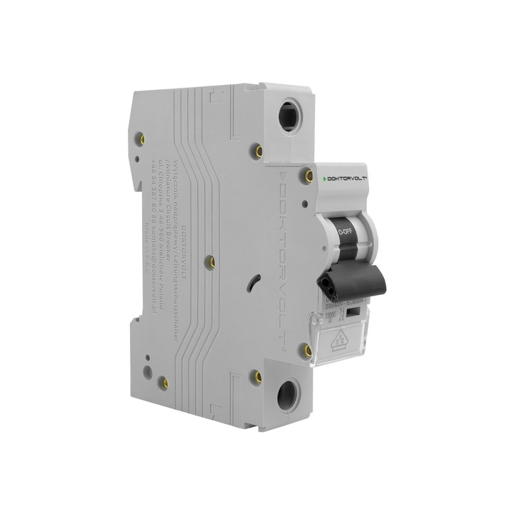 Biztosíték, 6A, 1P, 10kA, B típus, 230V, IP20, DIN sínre szerelhető, Doktorvolt DV-3141