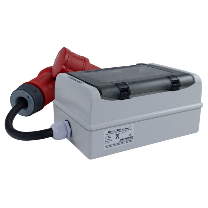 Adaptor de trecere 32A/5 la 16A/5P, Doktorvolt, IP65, 1m