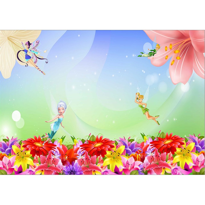 Fototapet Copii, Zane in Flori, autoadeziv, multicolor, 80x120 cm