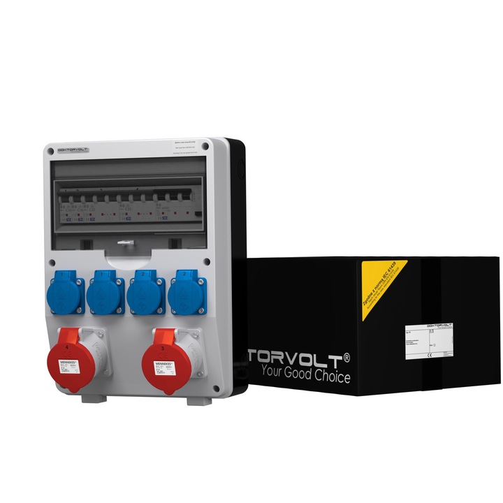 Tablou de distributie pentru cladiri Doktorvolt TD-S/FI, 2x32A, 4x230V, prize Mennekes