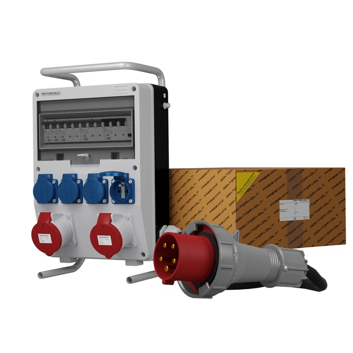 Tablouri electrice, TD-S/FI SKHU, 2x32A, 4x230V, IP44, 360x250x185mm, cu cablu 5x10mm2, set