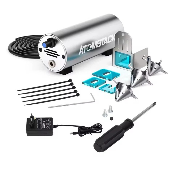 Légrásegítős készlet, lézergravírozóhoz, EU, ezüst