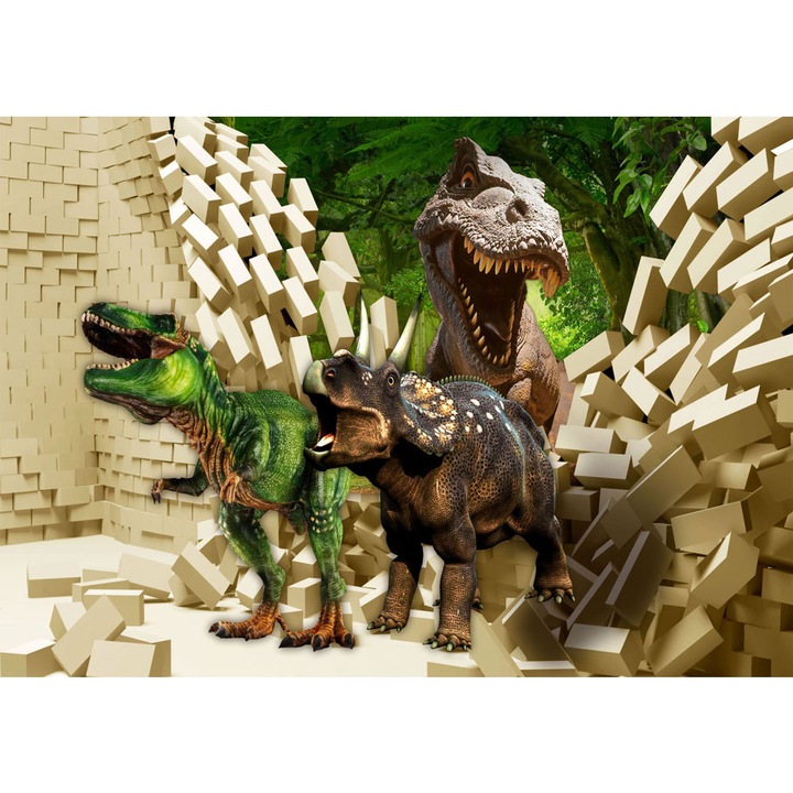 Fototapet Copii, autoadeziv, Dinozauri Fiorosi, multicolor, 120x200 cm CO315