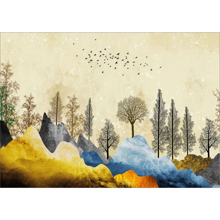 Fototapet Copii, autoadeziv, Padure Abstracta, multicolor, 200x300 cm CO304