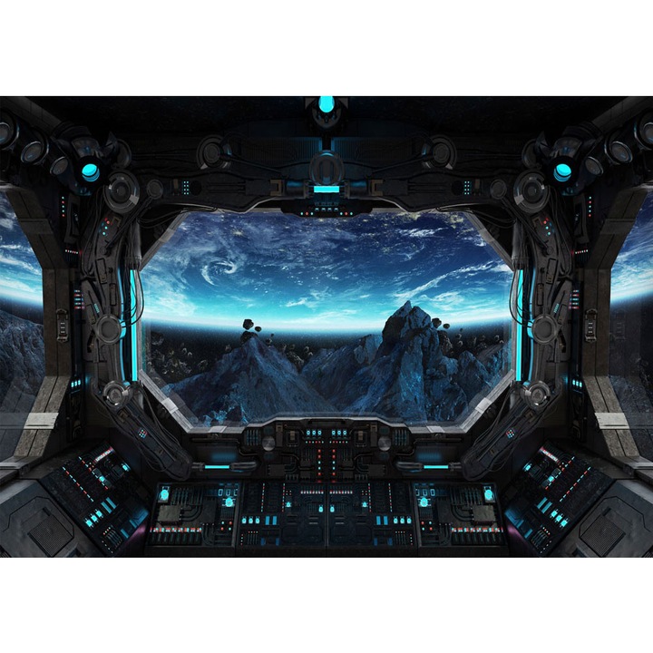 Fototapet Copii, autoadeziv, Bord Nava Spatiala, multicolor, 120x200 cm CO342