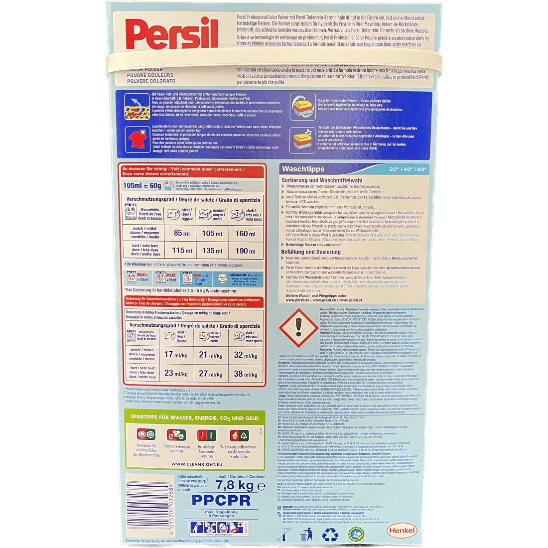 Henkel Colorant Henkel Professional Color mosószer, 7,8 kg, 130 mosás, por állagú - eMAG.hu