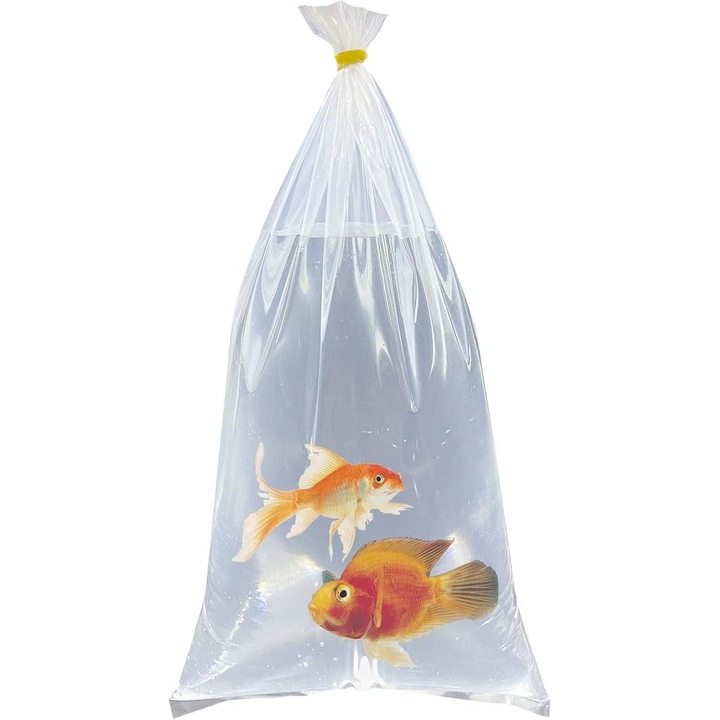 Pungi transparente pentru pesti, set 50 buc, 20x43cm