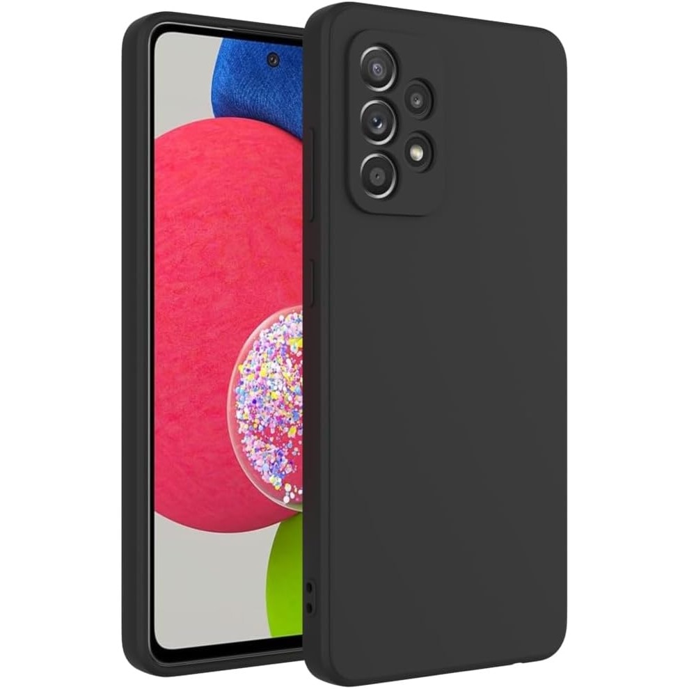 Husa telefon compatibila cu Samsung Galaxy A33 5G, Soft Silicone Premium, Anti-Soc, Protectie camera, Microfibra interior ( catifea ), Margini Ridicate pentru Protectia Ecranului, Negru